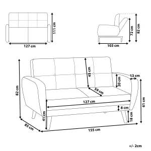 2 Seater Sofa FLORLI Light Grey