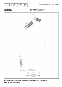 Lucide Clubs Modern Floor Lamp - 2xGU10 - White