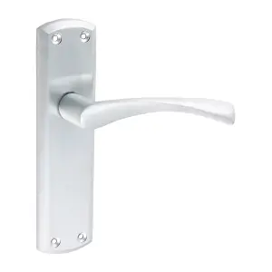 Timco - Zeta Latch Handles  - Satin Chrome (Size 175 x 45 - 2 Pieces)