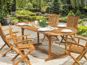 Garden Table Wood Light Brown MAUI