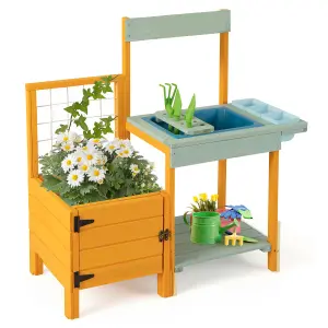 Costway Kids Outdoor Potting Bench Kids Mud Outdoor Playset Toy Gardening Center