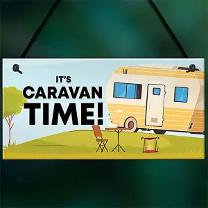 Red Ocean Caravan Sign Novelty Campervan Sign Caravan Lover Gift Birthday Retirement Gifts