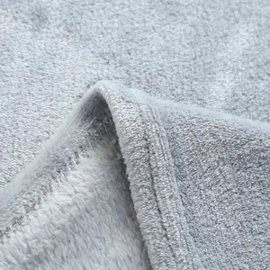 Neel Blue Soft Fluffy Fleece Blanket - Silver - 130cm x 150cm