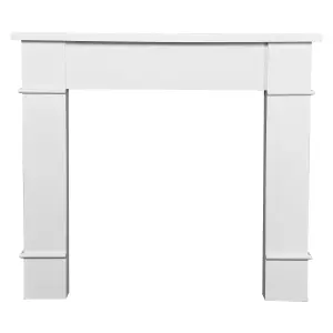 Adam Linton Mantelpiece with Downlights in Pure White, 48 Inch