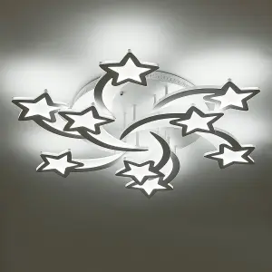 9 Childlike Shooting Stars LED Energy Efficient Flush Mount Ceiling Light Cartoon Decor Cool White