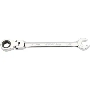 Draper Metric Combination Spanner with Flexible Head and Double Ratcheting Features 11mm 6855