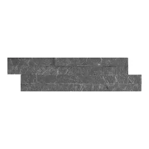 Stegu Splitface Grey Matt Textured Natural stone Indoor & outdoor Wall Tile, Pack of 12, (L)400mm (W)100mm