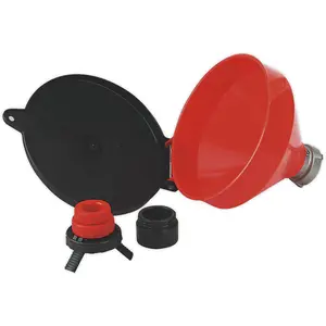 Universal Solvent Safety Funnel with Hinged Lid and Drum Adaptor