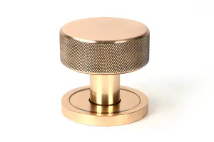 From The Anvil Polished Bronze Brompton Mortice/Rim Knob Set (Plain)