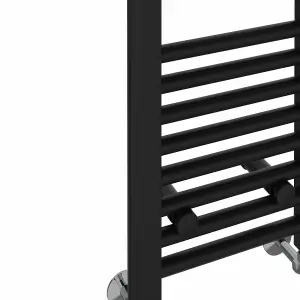 Rinse Bathrooms 800W Electric Heated Warming Towel Rail Bathroom Radiator Black - 1400x300mm