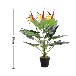 Artificial Plant House Plant Indoor Plant Bird of Paradise Tree in Black Pot 75 cm