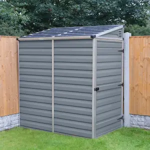 6 x 4 Single Door Pent Plastic Shed with Skylight Roofing