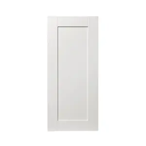 GoodHome Alpinia Matt ivory wood effect Shaker Tall wall Cabinet door (W)400mm (H)895mm (T)18mm