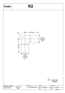 McAlpine R2 0.75" 90 degree Overflow Bend