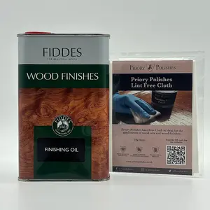 Fiddes Finishing Oil, 1 Litre & Free Priory Polishes Lint Free Cloth