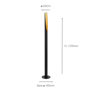 EGLO Barbotto Black Steel/Gold Floor Lamp