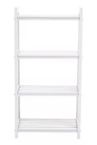 Interiors by Premier Chester Wood Four Tier White Shelf Unit