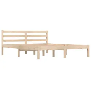 Berkfield Bed Frame Solid Wood Pine 150x200 cm King Size