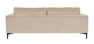 Bolero Sofa , 3,seater , Beige Velvet