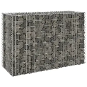 Berkfield Gabion Wall with Covers Galvanised Steel 150x60x100 cm