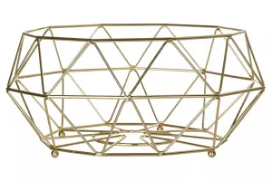 Interiors by Premier Vertex Gold Finish Fruit Basket