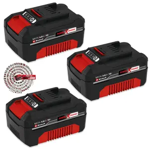 Einhell 3 X 4.0Ah 18V Battery Power X-Change PXC Rechargeable Dust Resistant LED