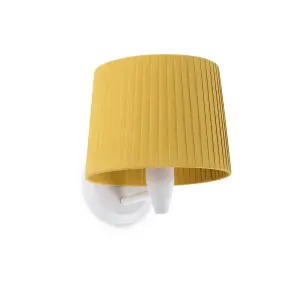 Luminosa Samba Wall Light with Shade White, E27