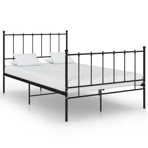 Berkfield Bed Frame Black Metal 120x200 cm