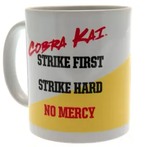 Cobra Kai No Mercy Mug White/Black/Yellow (One Size)