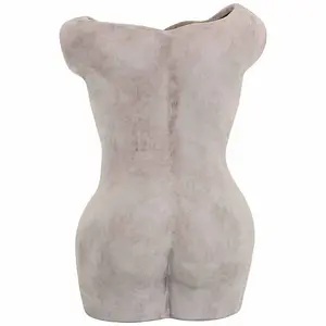 Female Figure Vase - Ceramic - L25 x W21 x H39 cm - Stone