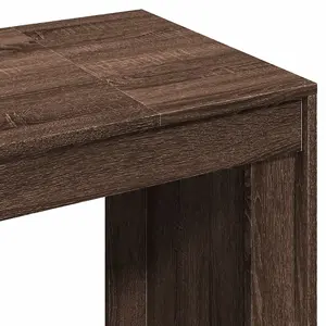 Berkfield Office Desk Brown Oak 123.5x73.5x75 cm Engineered Wood