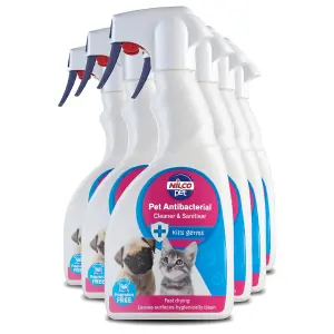 Nilco Pet Anti Bacterial Cleaner & Sanitiser Trigger 500mL x6 Fast Drying 3L