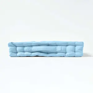 Homescapes Cotton Blue Floor Cushion, 40 x 40 cm