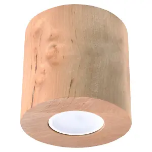 Orbis Wood Natural 1 Light Classic Ceiling Light