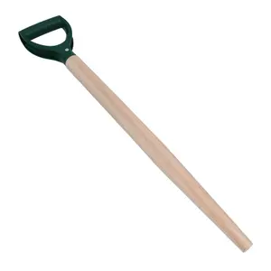 Handle Poly Top Wood Wooden Shaft D Handle Garden Shovel Fork Spade 75cm