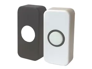 Deta Vimark Doorbell Push with Interchangeable Black and White Covers