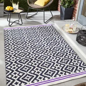 Origins Aztec Grey/Purple Rug 120 X 170