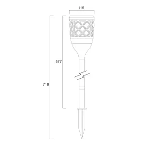 Sylvania YourHome 78 Lumen Solar LED Outdoor Flame Torch Light - Twin Pack