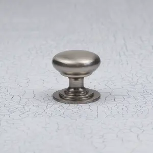 42mm Nickel Kitchen Cabinet Knob Round Classic Shaker Pull Brushed Silver Farmhouse Cupboard Door Drawer Furniture Upcycle Handle