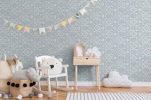 SK Filson Blue Mozaic Tiles Wallpaper