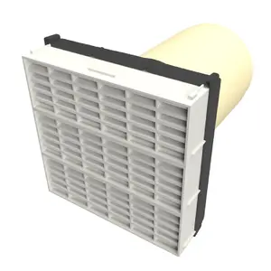 White Airbrick 9" x 9" with Extendable 6" Pipe for Cavity Wall Ventilation