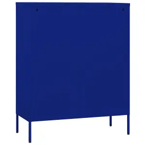 Berkfield Storage Cabinet Navy Blue 80x35x101.5 cm Steel