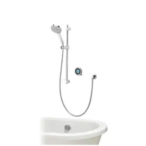 Aqualisa Optic Q Concealed valve HP/Combi Smart Digital mixer Shower with overflow bath filler & Adjustable head