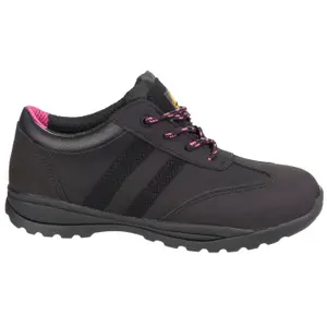 Amblers Ladies Black Safety trainers, Size 9