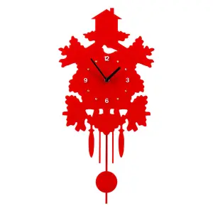 Maison by Premier Red Acrylic Pendulum Wall Clock