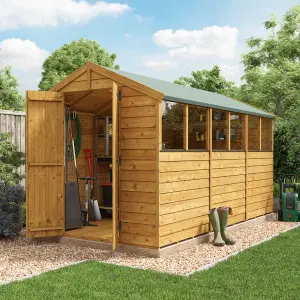 BillyOh Keeper Overlap Apex Wooden Shed - 12x6 - Windowed