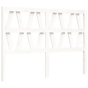 Berkfield Bed Frame with Headboard White 140x200 cm Solid Wood