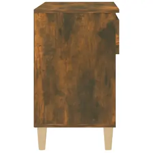 Berkfield Shoe Cabinet Smoked Oak 70x36x60 cm Engineered Wood