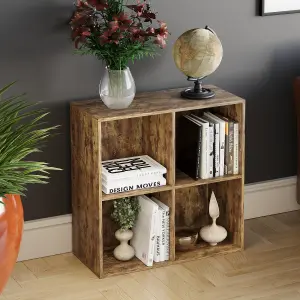 Vida Designs Durham 2x2 Cube Storage Unit, Dark Wood