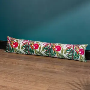 Wylder Tropics Kali Jungle Foliage Floral Velvet Draught Excluder Cover